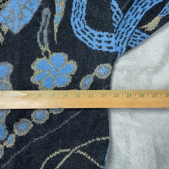 Vintage Cervelle Women's L Cardigan Black Wool Blend H1105 - Picture 3 of 7